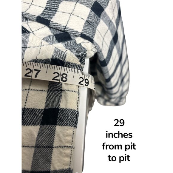 Filson Flannel Shirt XXXL Men’s Cream Black Plaid Button Front Long Sleeve 100% - Picture 7 of 8